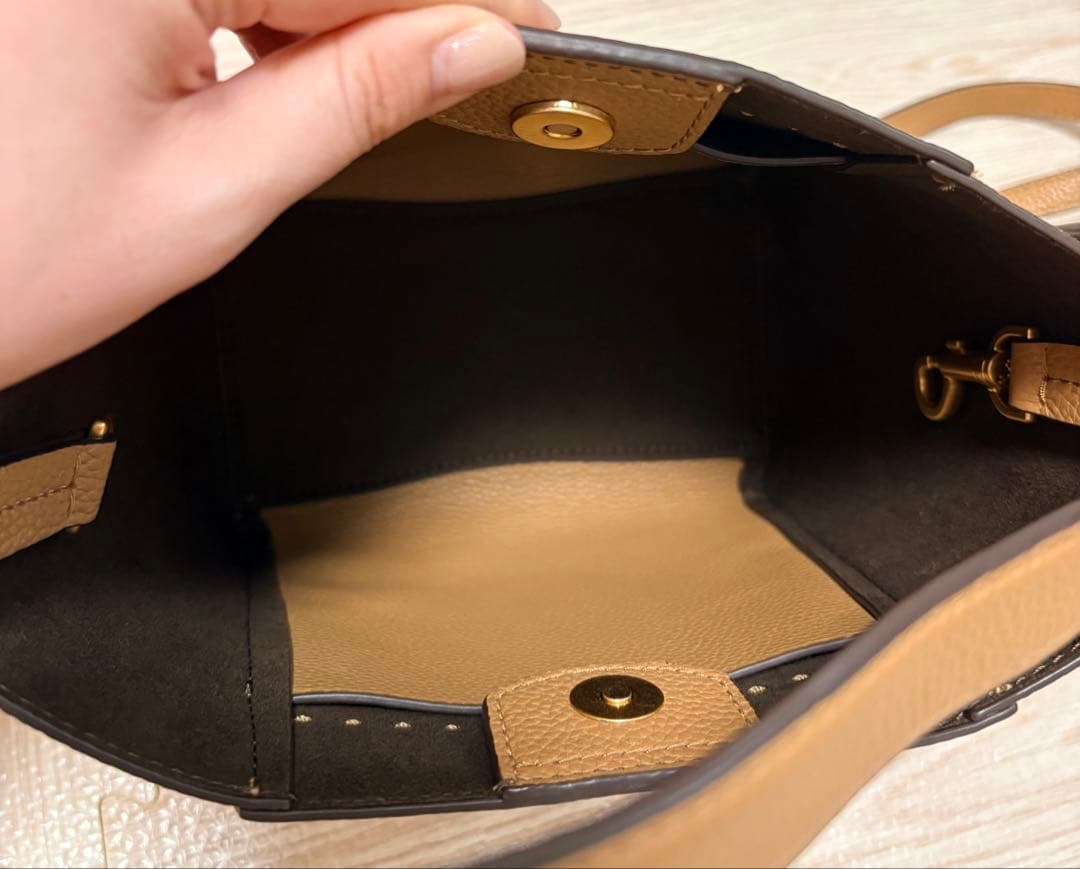 ✨極美品✨トリーバーチ マックグロー　スモールバケット バッグ ティラミス