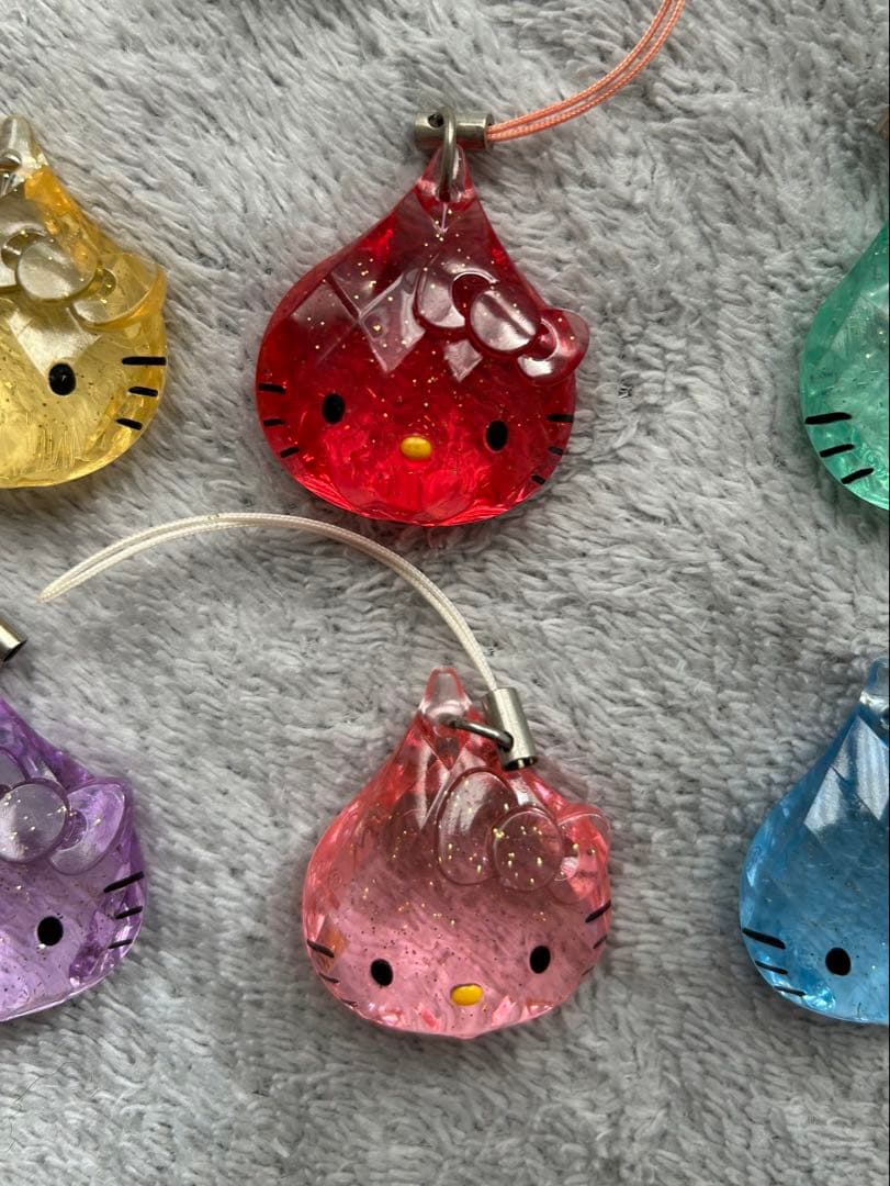 希少 ハローキティ しずくストラップ 激レア非売品 全6色セットキティ サンリオ