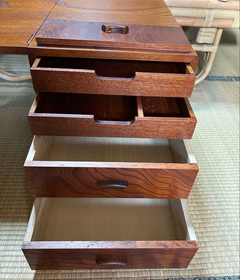 折りたたみ文机 高級 けやき 日本製