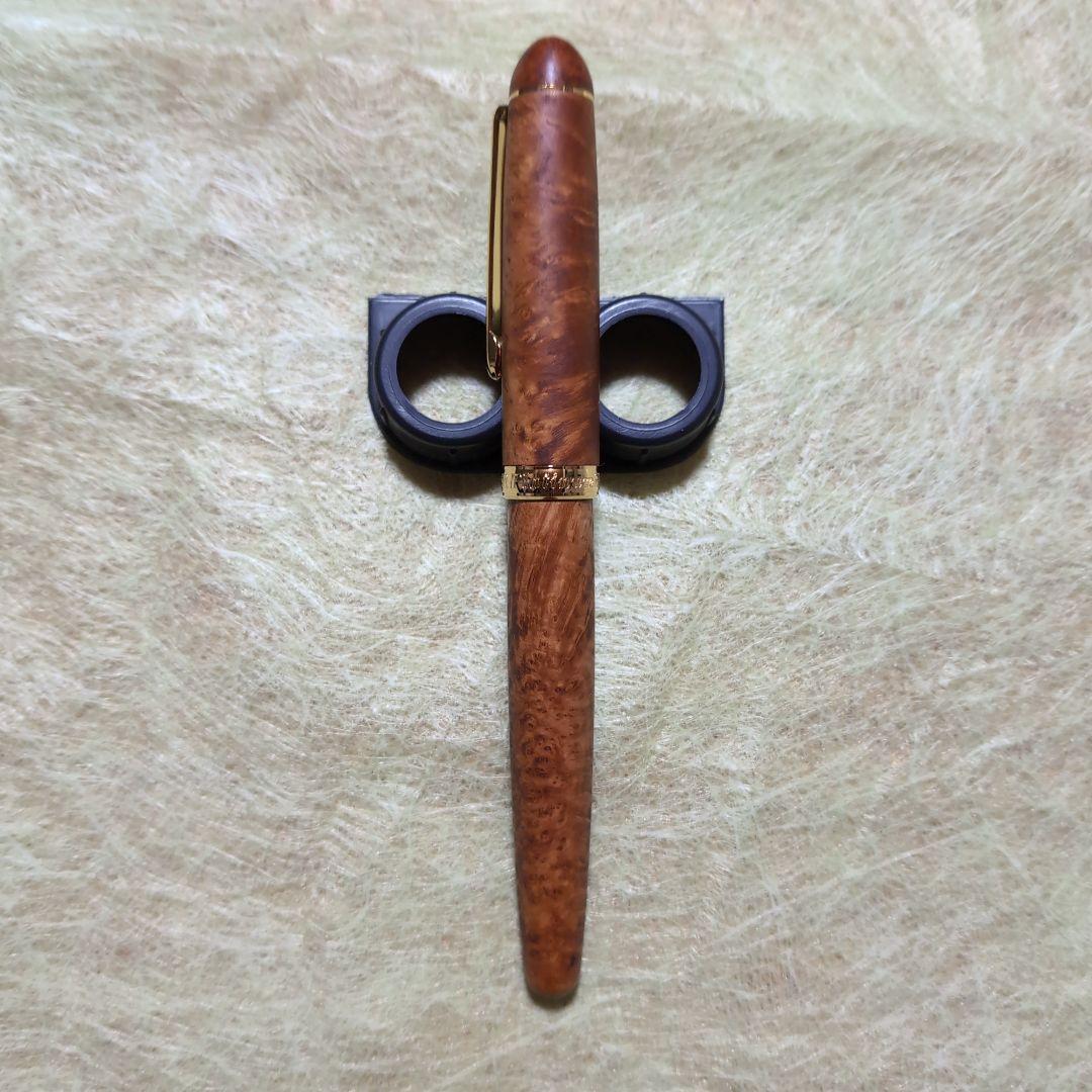 廃盤 プラチナ 3776 アカ ブライヤー F 細字 万年筆 platinum 廃盤【未