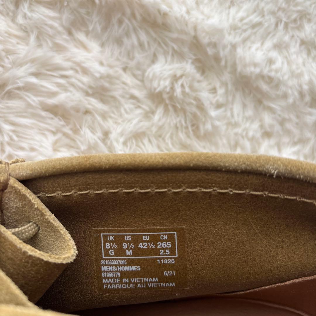 Clarks ワラビー 26.5cm ベージュ CFS スエード ゴールドロゴ