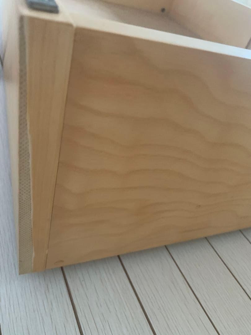 無印 シングルベッドフレーム 木製 オーク材引き出し付き　すのこ　収納