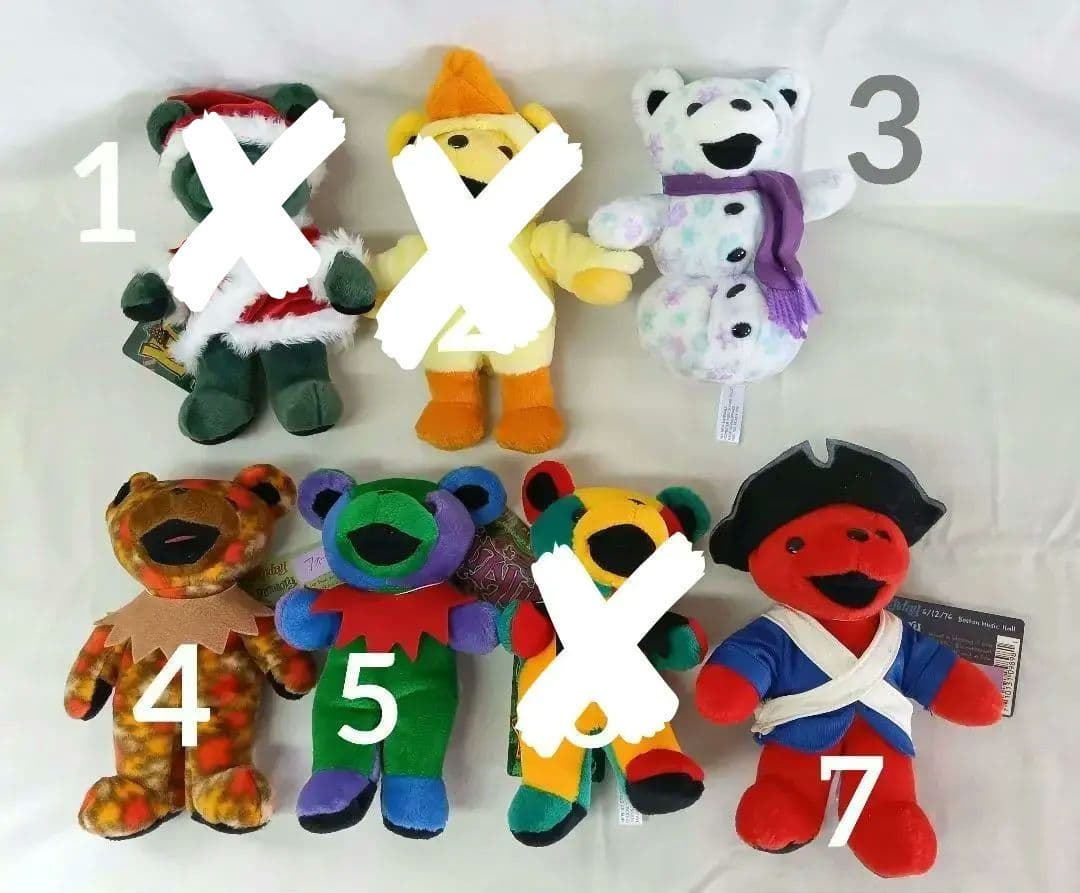 GratefulDead　グレイトフル・デッド　デッドベア　5体　①