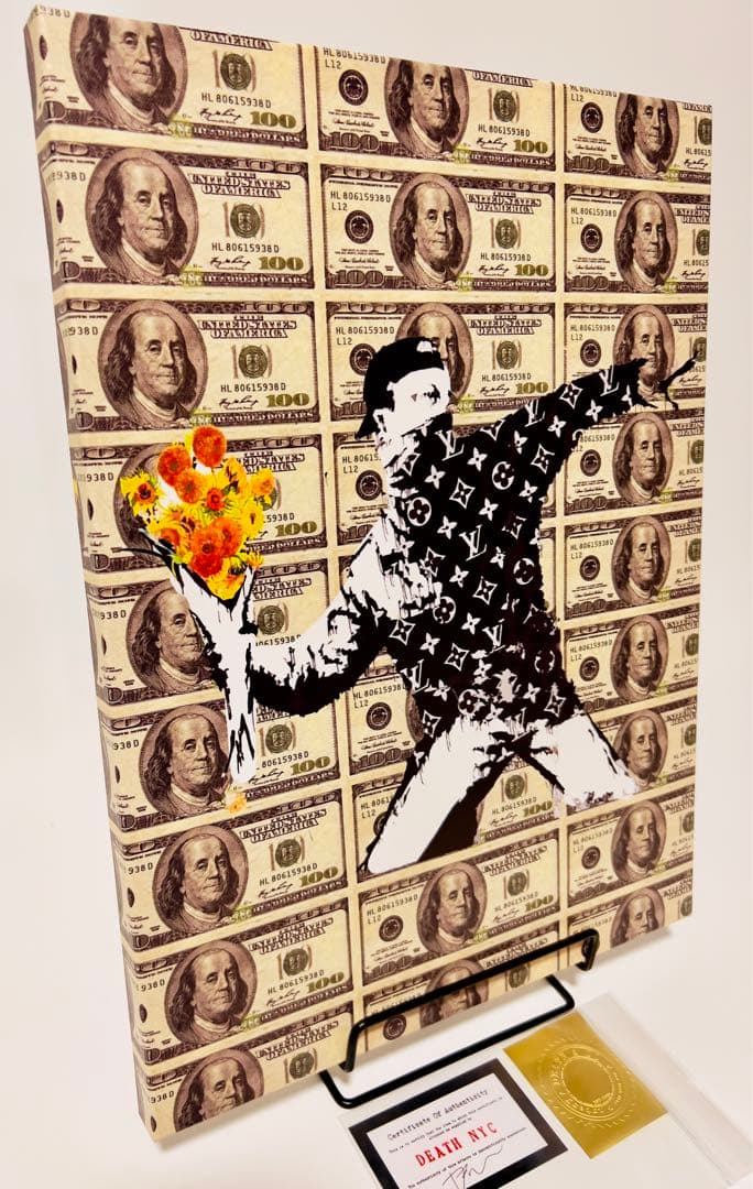 DEATH NYC キャンバスボードタイプ 【認定プレート付き 海外希少作品