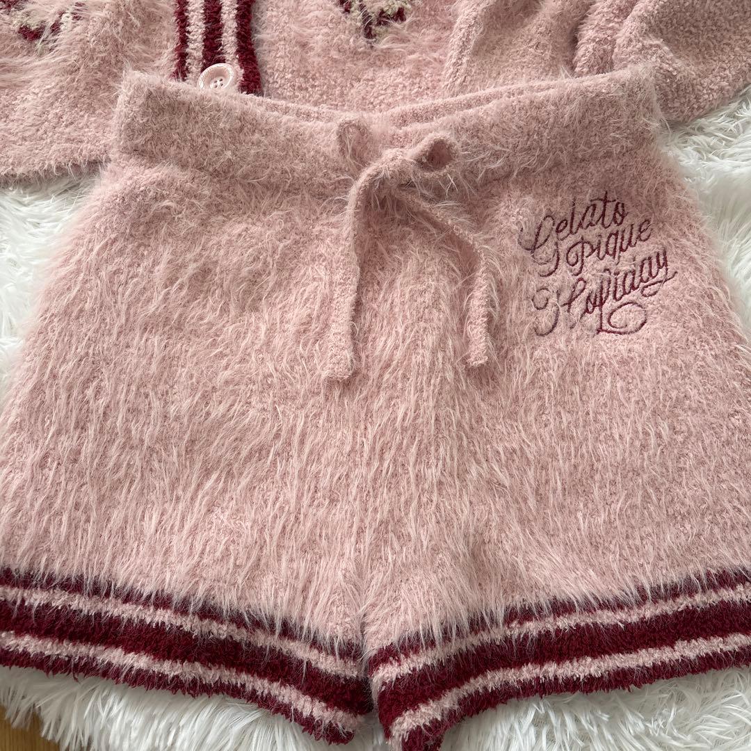 極美品　ジェラートピケ　ジェラピケ　カーディガン　パンツ　ソックス　3点