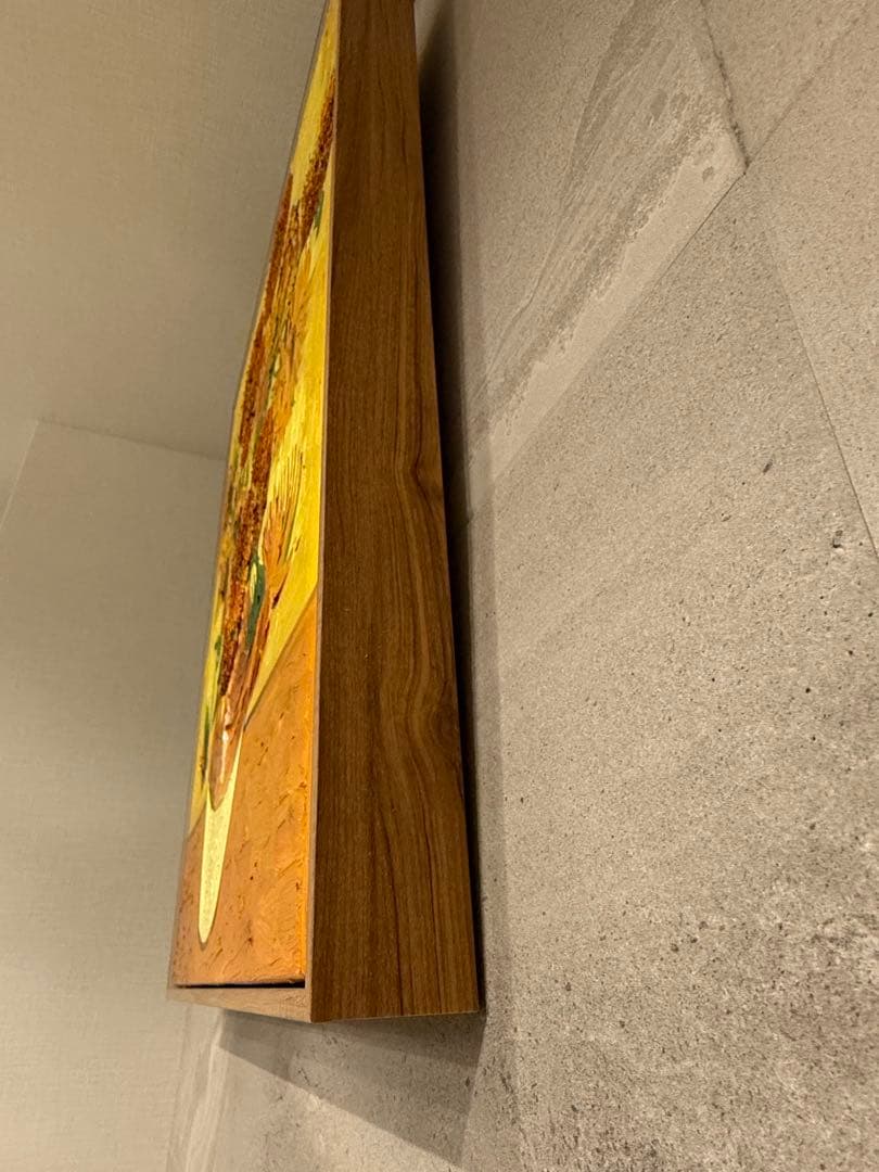 フランス購入　手書き油絵 ゴッホ ひまわり 額付 絵画 インテリア 油彩画