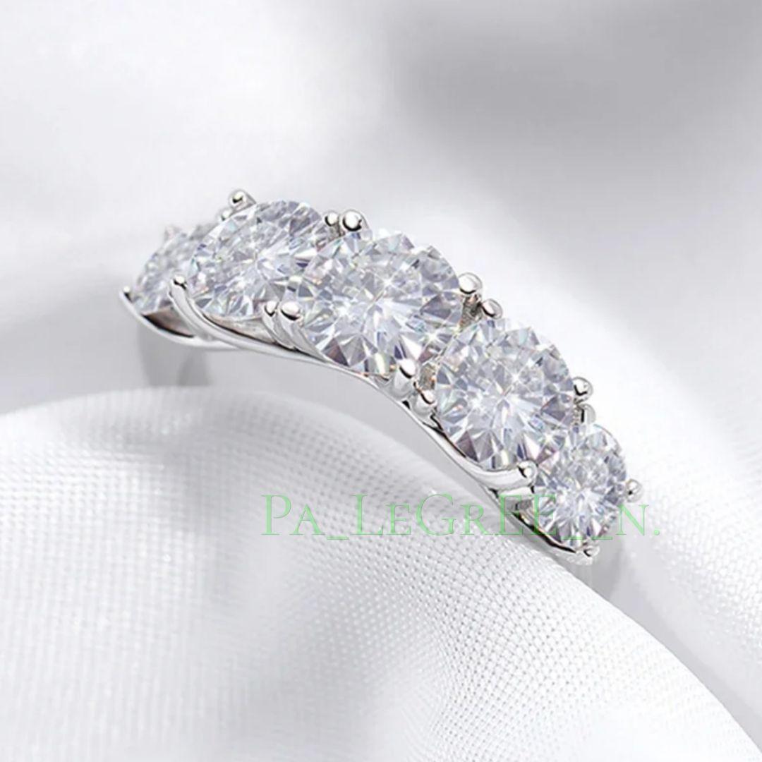 aat指輪レディース　結婚指輪　婚約指輪　モアサナイト シンプル 18kS925