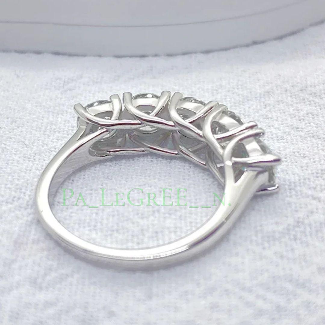 aat指輪レディース　結婚指輪　婚約指輪　モアサナイト シンプル 18kS925