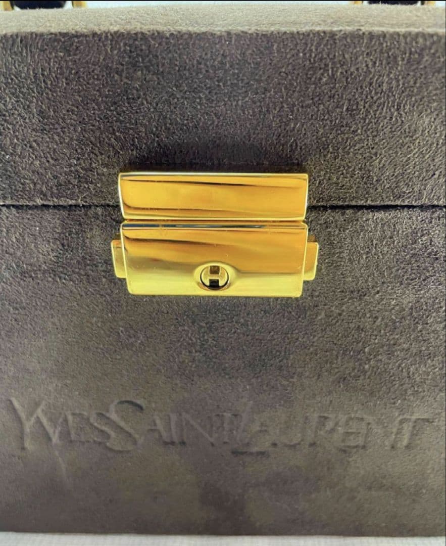 ★送料無料★イヴサンローラン YSL ミニバッグ　メイクボックス　スェード