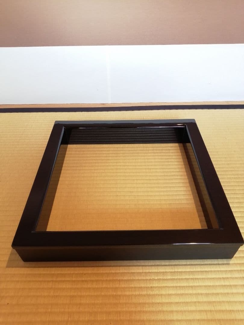 茶道具】塗師宗明作 真塗炉縁 炉縁115