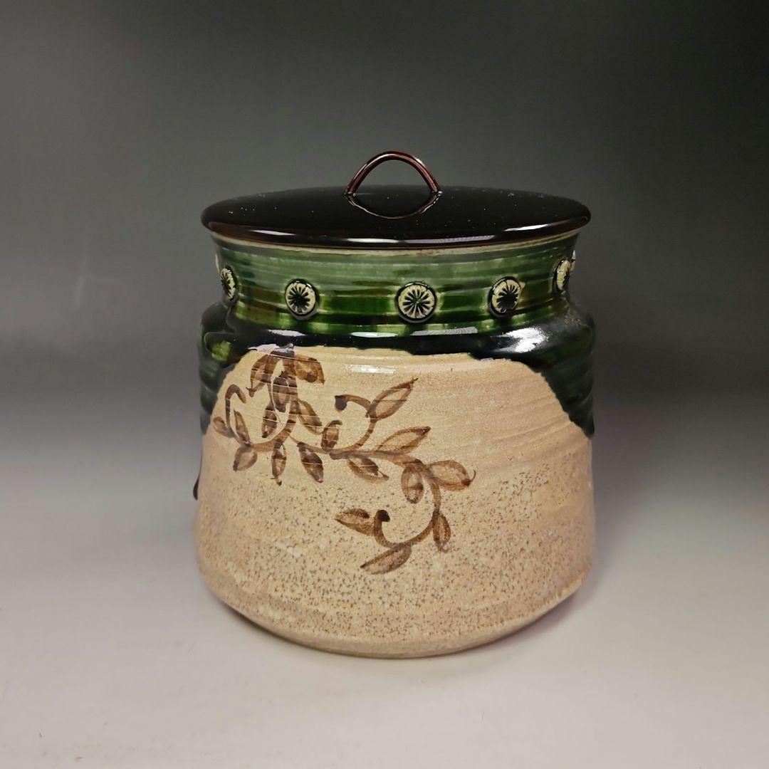 イ693 水指『山口茂造』『一重口　織部水指　共箱』茶道具