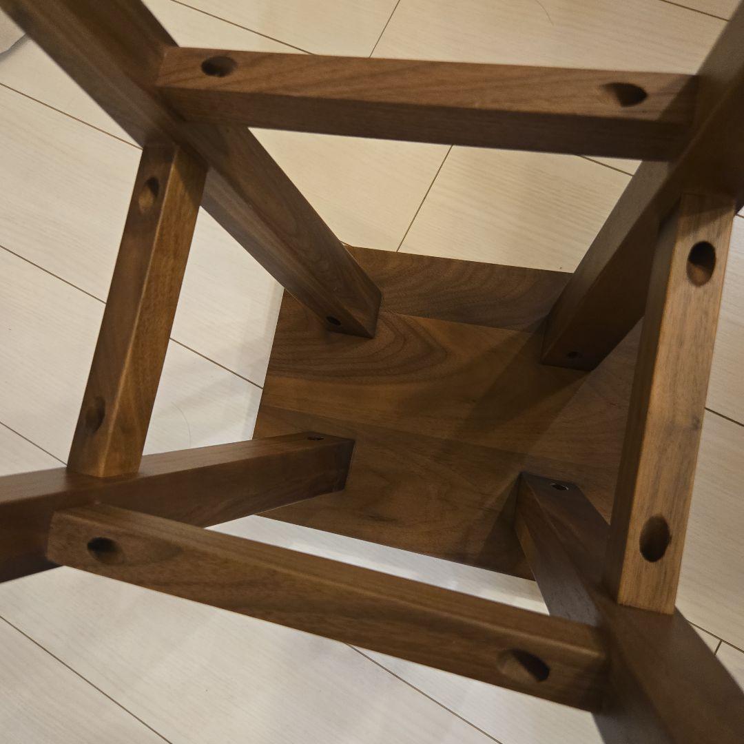 ウォールナット無垢材　スツール　四角