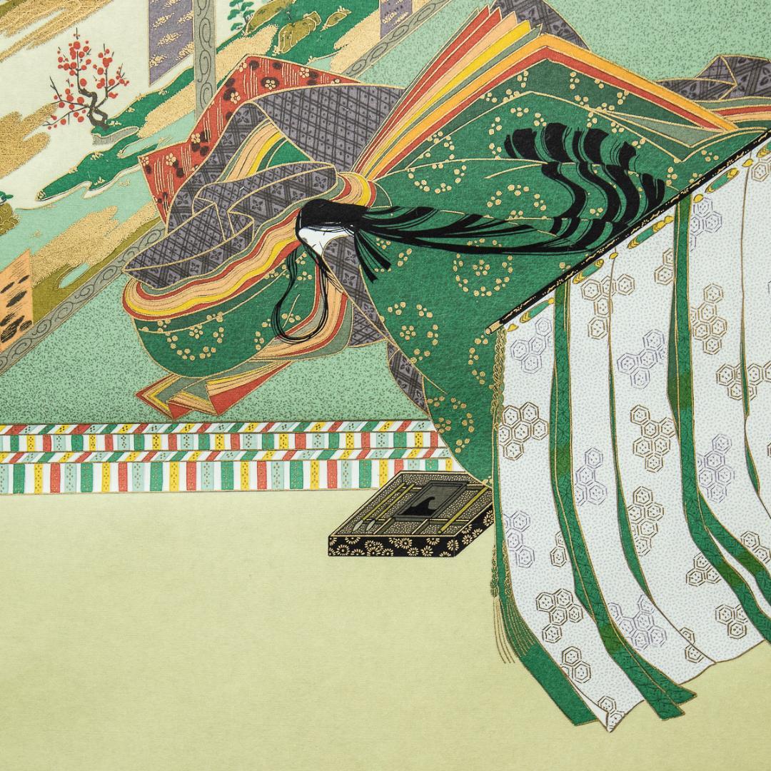 掛軸-1247 佐竹本三十六歌仙 斎官女御 紀貫之 小大君 木版彩色 伊藤