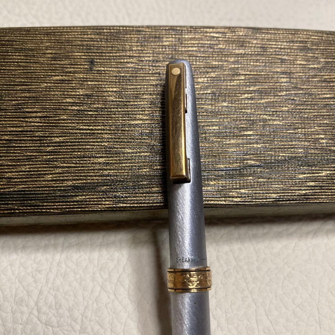 激レア品 シェファー シルバーボディーボールペン 13センチ 金属箱付￼