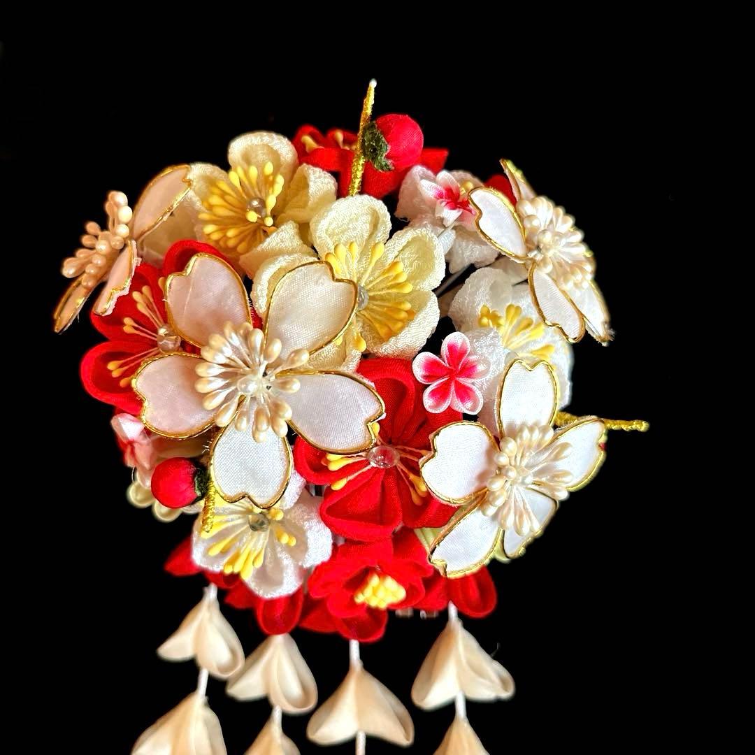 専用です。 日本髪 髪飾り 七五三(7歳) (紅白・桜)