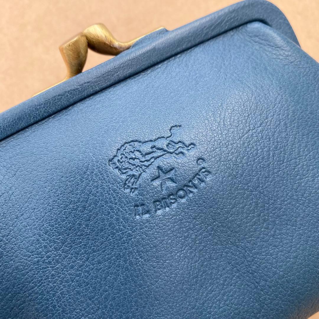 がま口　ポーチ　ミニ財布　ケース　小銭入れ　小物入れ　ブルー