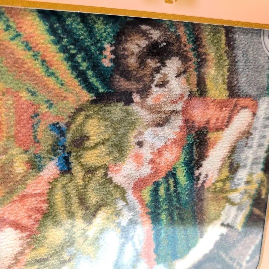 FEILER フェイラー印象派ルノワール デザイン ハンカチ 約25cmブルー②