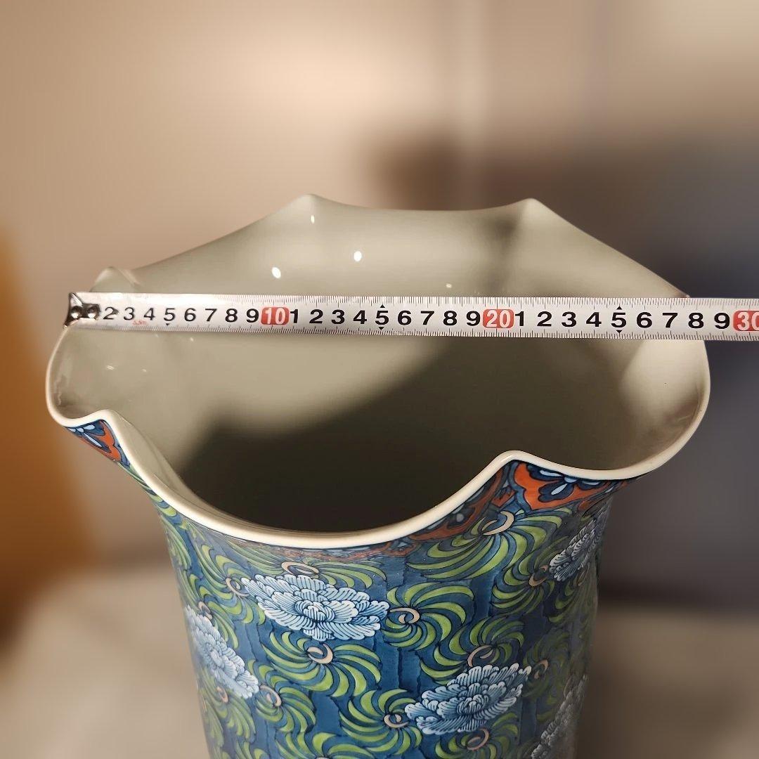 M*n様 藤井勝雲　大作　飾り壺　総手書き　高さ約45.5cm　共箱