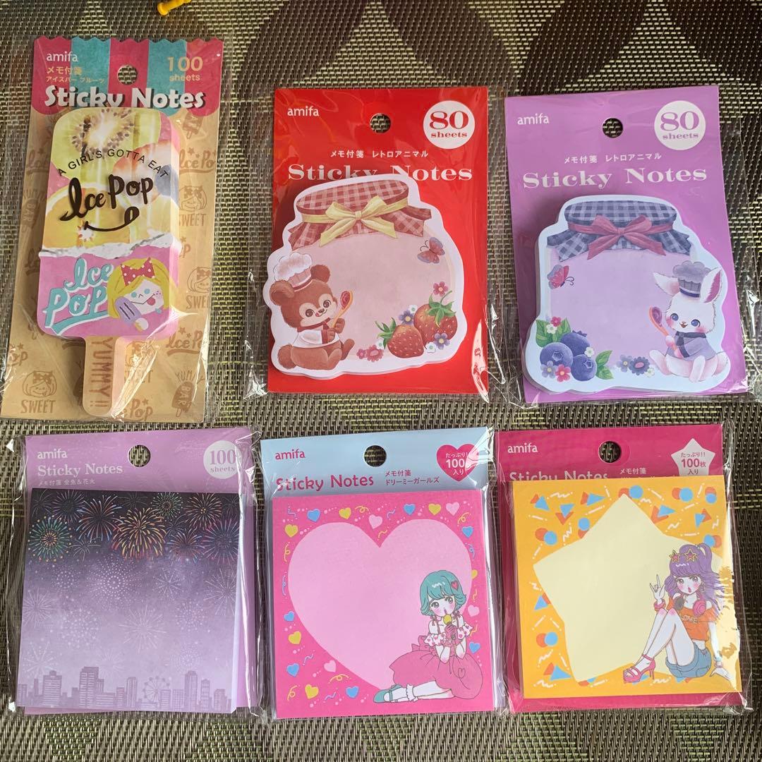 付箋メモ✨すみっコぐらし✨リラックマ✨ケアベア✨amifa✨イケメン付箋