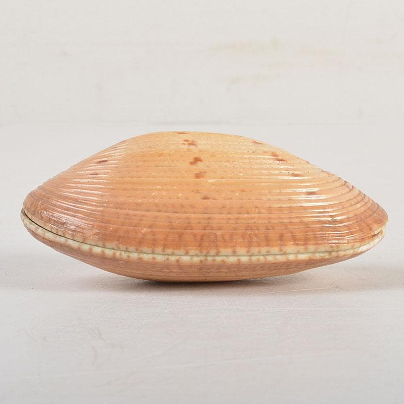 茶道具　正孝作　御所車絵　貝合わせ香合　堀内宗完(兼中斎)極め箱　C　6739