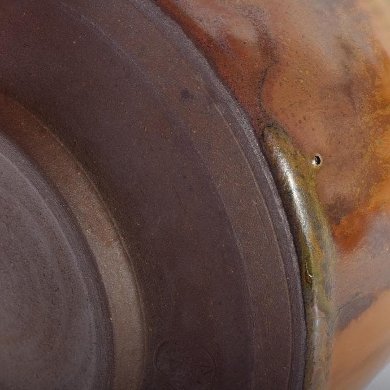 Q太郎　茶道具　高取焼　鬼丸雪山作　茶碗　共箱　V　7111