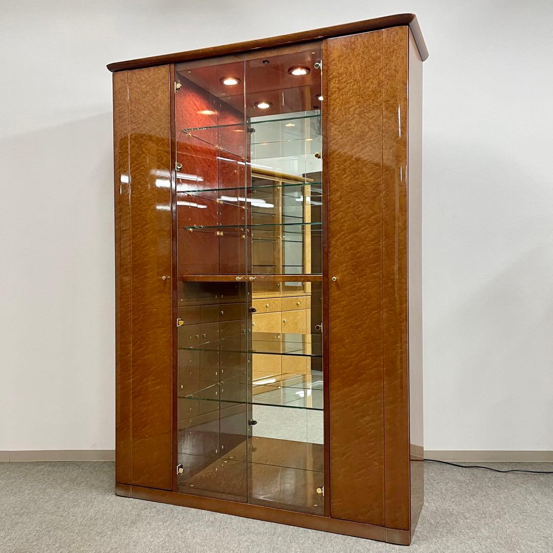 大塚家具【松創】(府中) バーズアイメイプル リビングボード(飾り棚)