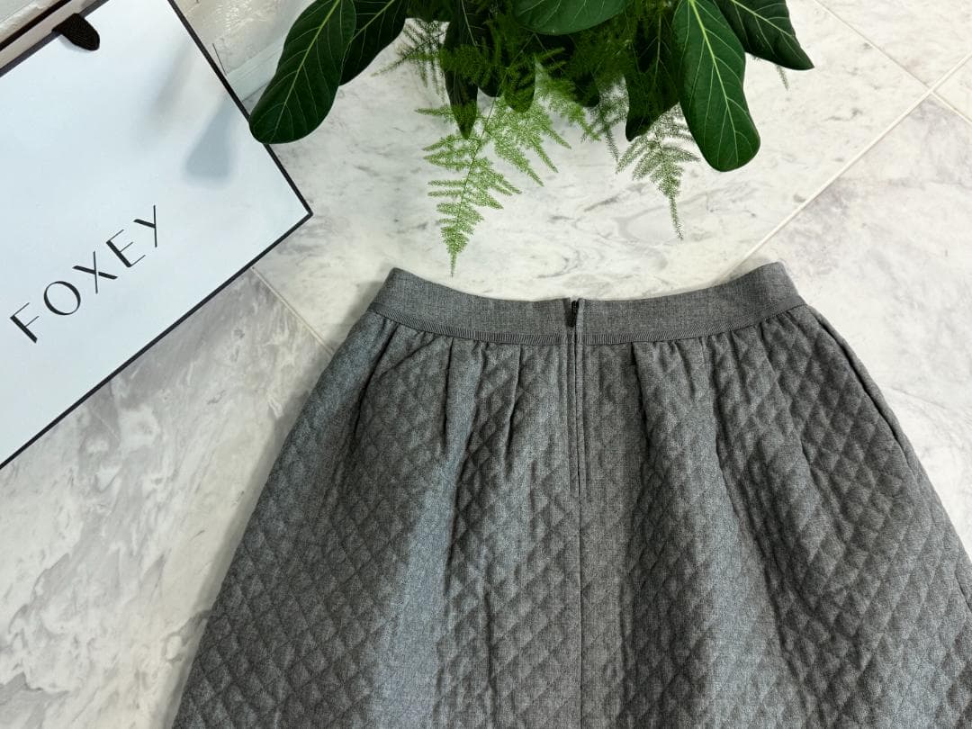 極美品★FOXEY/フォクシー キルティングスカート 42