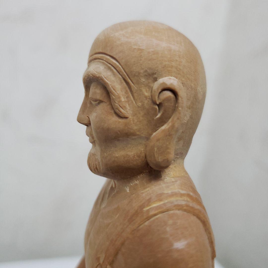 Bフライデー蔵出し特価☆ヒバ材 跋陀婆羅菩薩像(バッタバラ)6.5寸☆