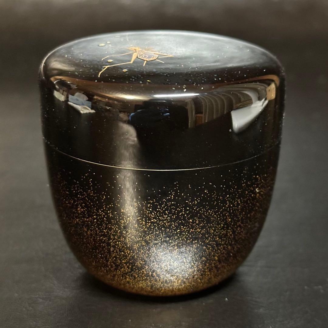 虫 棗/螺鈿 鈴虫 蒔絵 棗！『田中 貴司』作！共箱/共布/栞付☆一