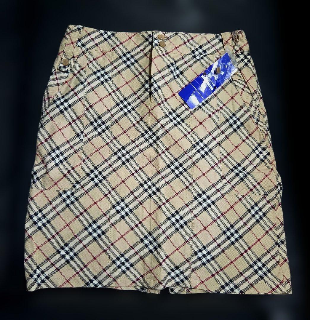 新品バーバリーブルーレーベル ノバチェックひざ丈スカート BLUE LABEL