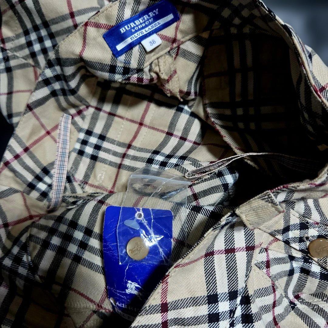 新品バーバリーブルーレーベル ノバチェックひざ丈スカート BLUE LABEL