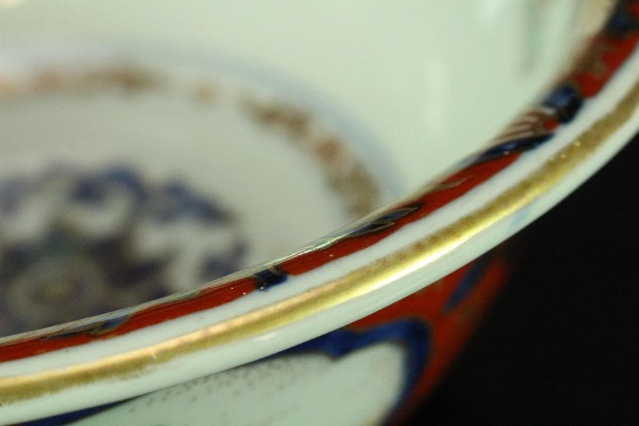 古伊万里 金蘭 模様 三重 鉢 碗 三件(K-XA727)