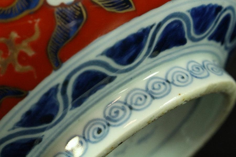 古伊万里 金蘭 模様 三重 鉢 碗 三件(K-XA727)