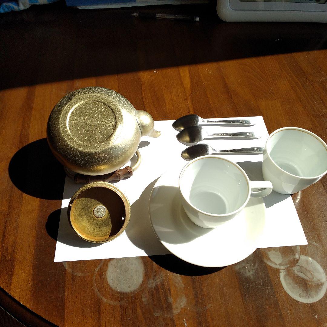 JALジャンボジェット機ファ－ストクラスで使用されていた銅製急須コ