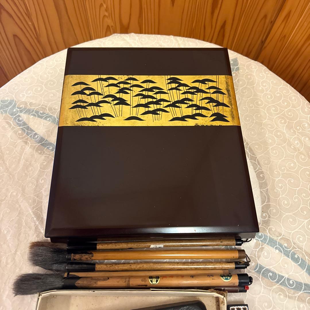 書道セット 平安象彦造 菊蒔絵 硯箱 - メルカリ