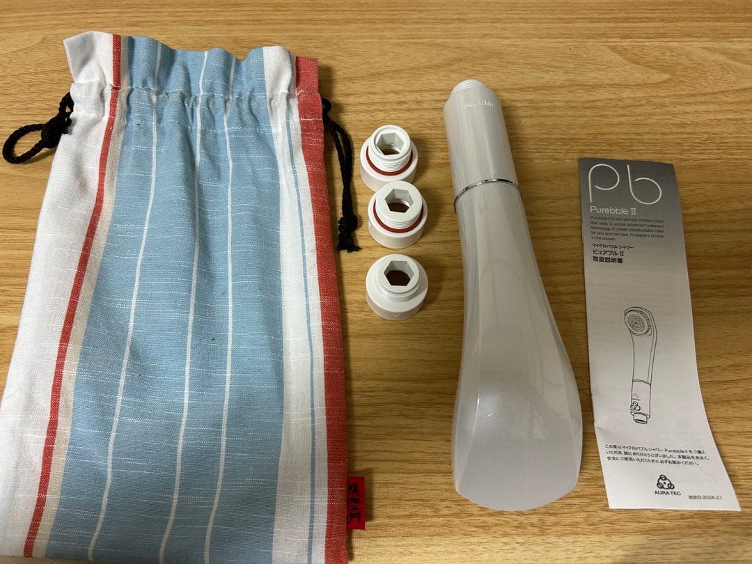 新品未使用 ピュアブルpb 2シャワーヘッド 交換用アダプター付き