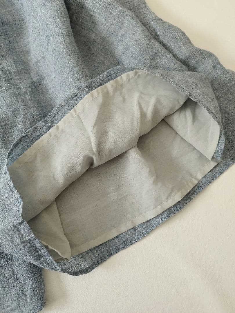 【タグ付き未使用品】中川政七商店 麻のかや織 キュロット ブルー リネン100%