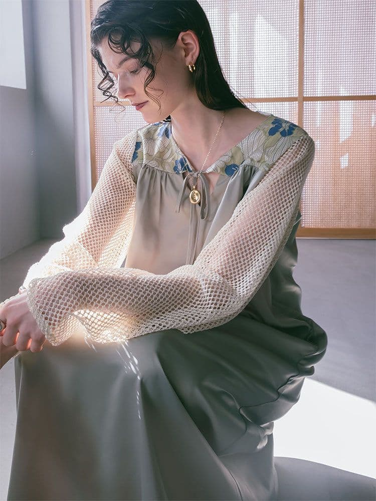 sahara Mesh Sleeve Dress