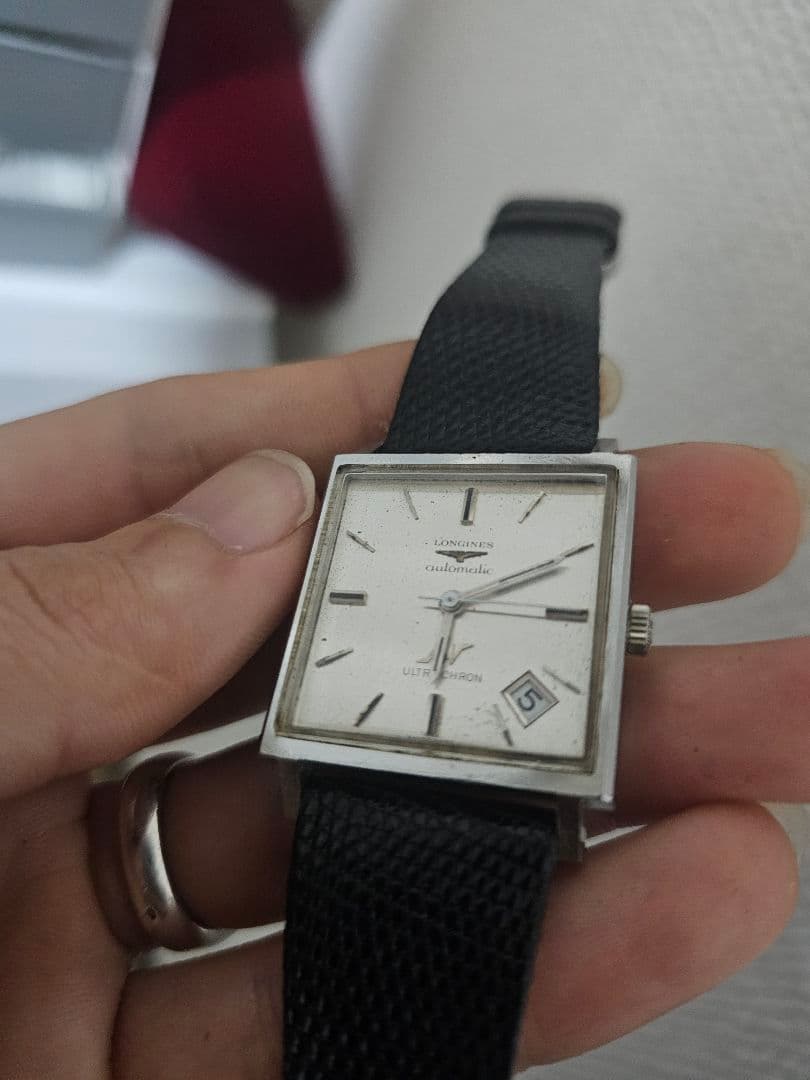 [稼働]　ロンジン　　ULTRA-CHRON　シルバー　自動巻き　ユニセックス