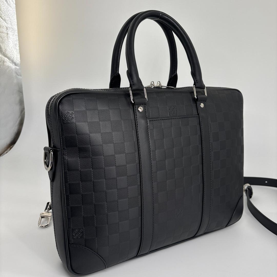 未使用 ルイヴィトン PDV ビジネスバッグ ダミエアンフィニ ブラック メンズ