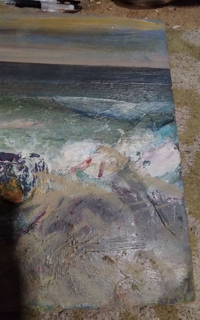 吉田民尚 伊豆の海 真作油彩4F1995年ぐらいに美術年鑑評価一号190万円