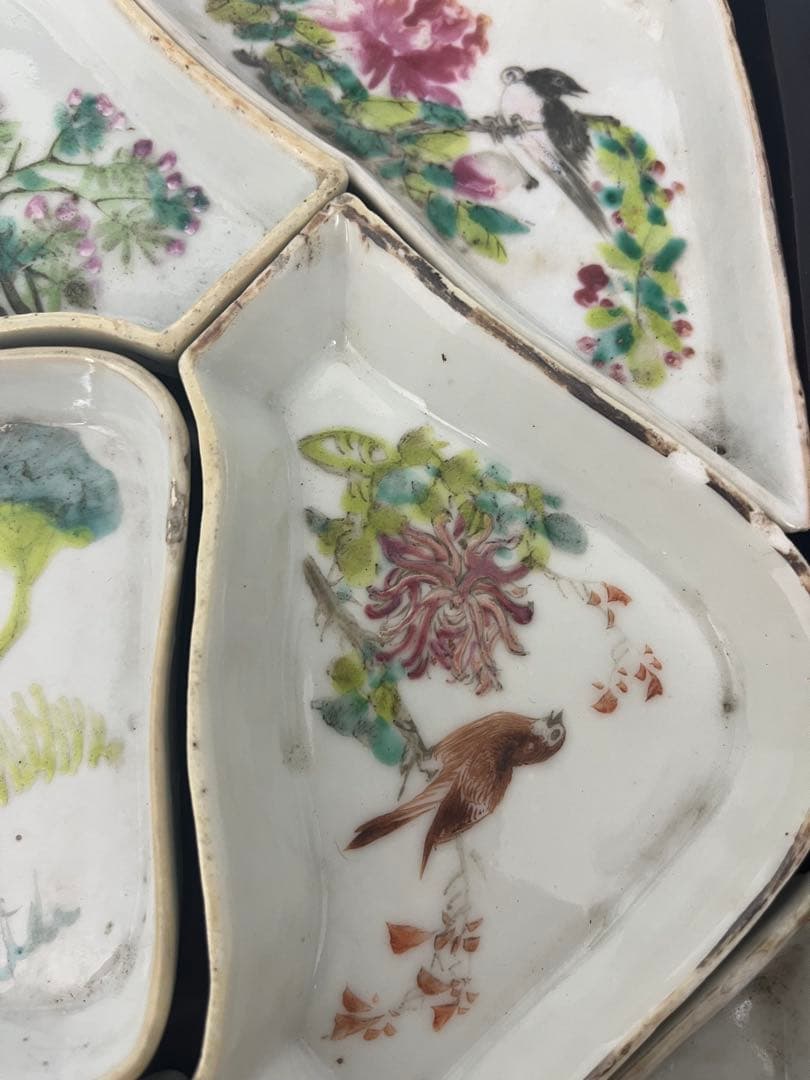 中国古美術 清朝同治骨董 古陶磁器 收藏品 アンティーク 9点セット木箱