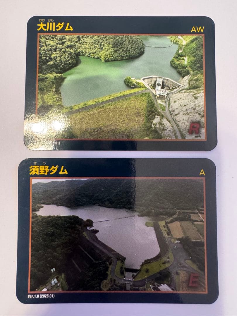 奄美大島 須野ダム 大川ダム ダムカード2枚セット 鹿児島 離島