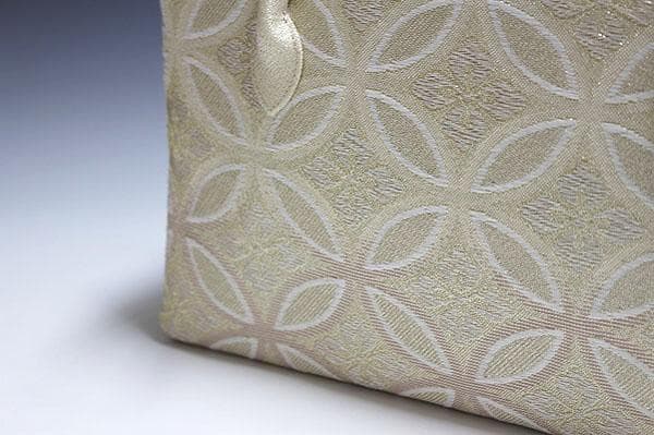 新品未使用 ！！特別セール！！京都 西陣 正絹 帯使用 利休バッグ　25907