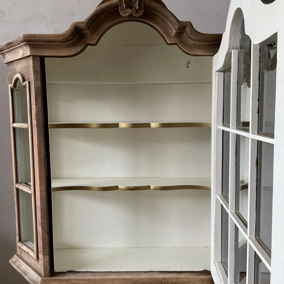 ビンテージ ウォールガラスキャビネット 剥離 収納家具 – タグ 