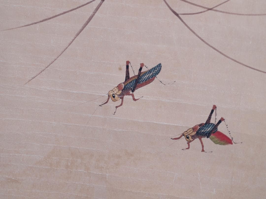 骨董市仕入れ品 中国近時代の肉筆掛軸 齐白石作 激安骨董品 DE784A7-3