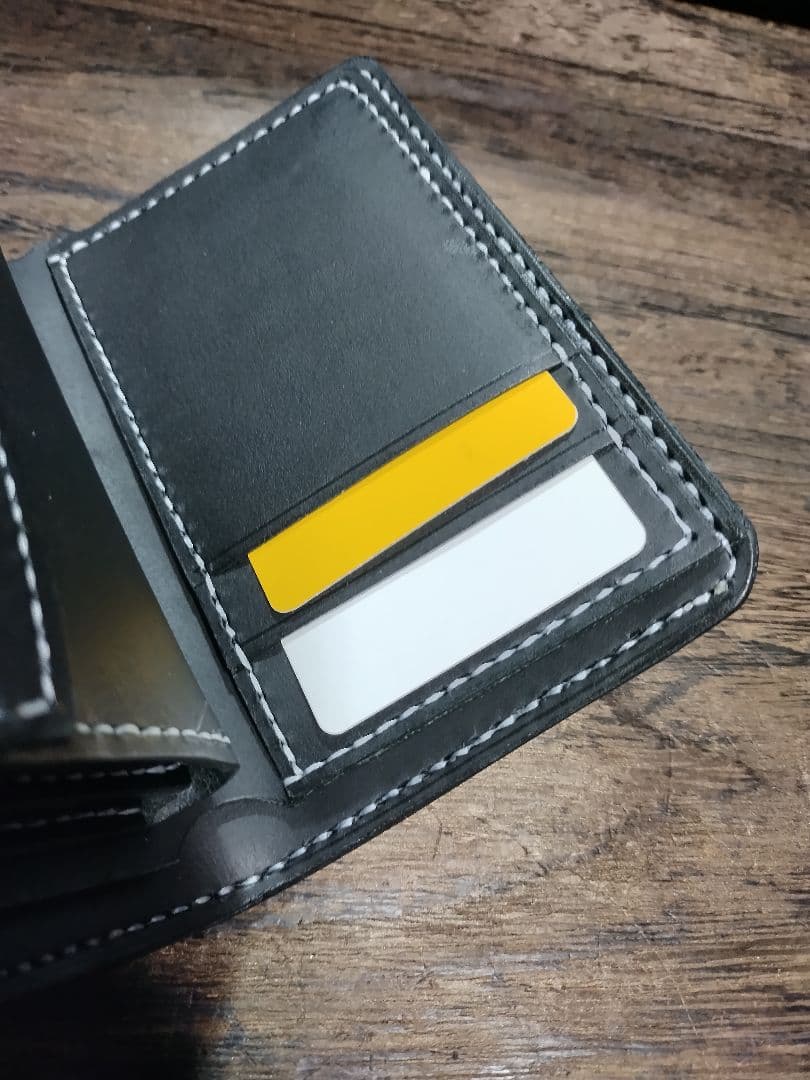 留め革フラップ無しMiddle Leather Wallet ミドルウォレット