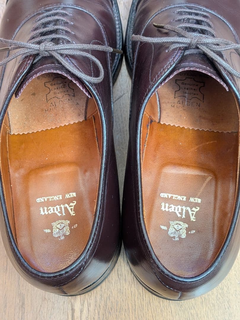 Alden 906 オールデン ストレートチップ バーガンディ 箱付き 8D