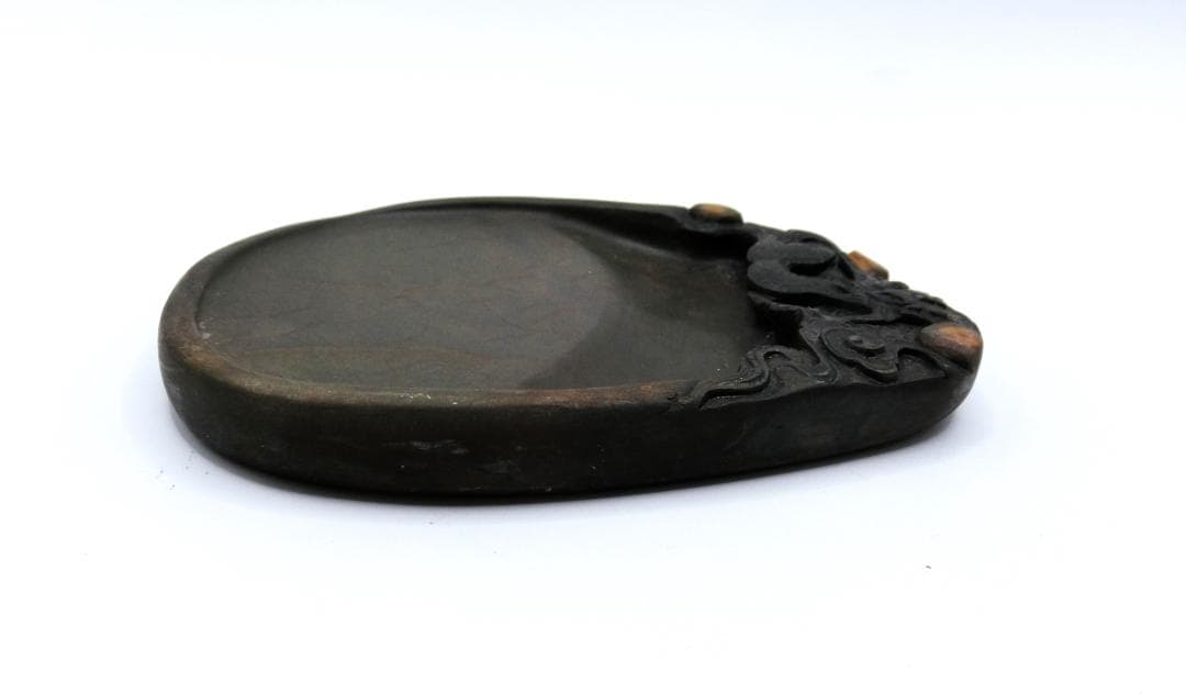 B 書道具 端渓硯　名硯　石眼　中国杭州　 未使用品
