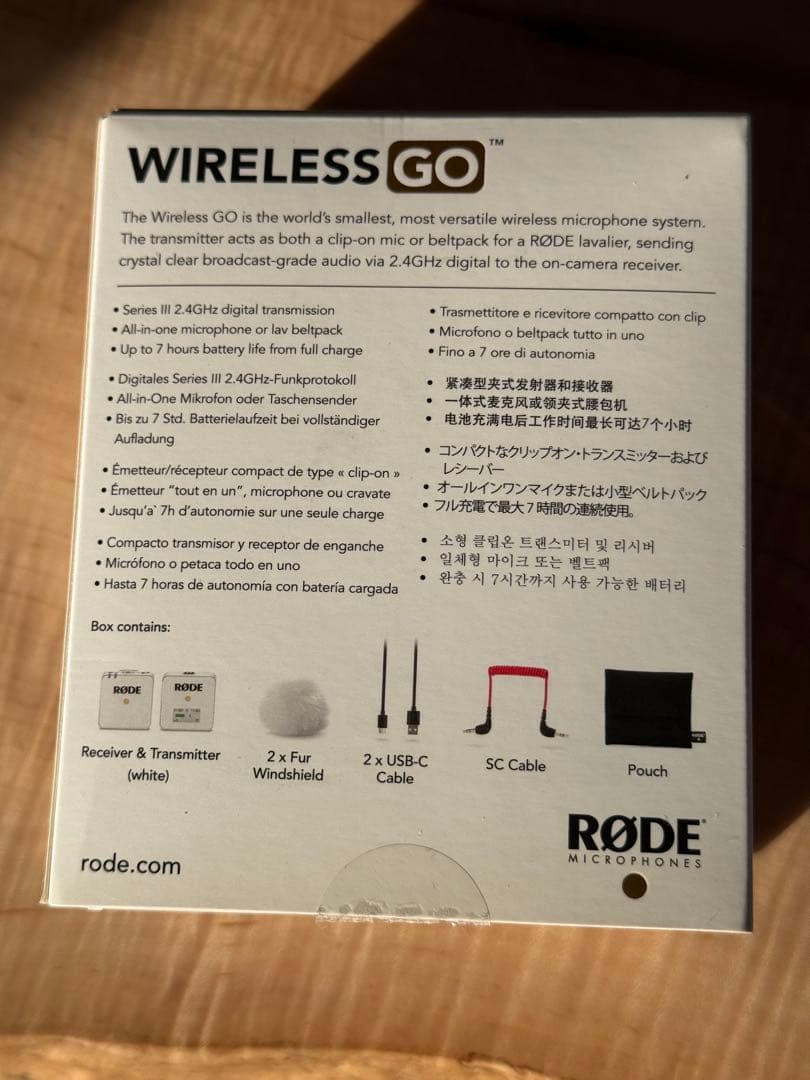 RØDE WIRELESS GO ワイヤレスマイクシステム